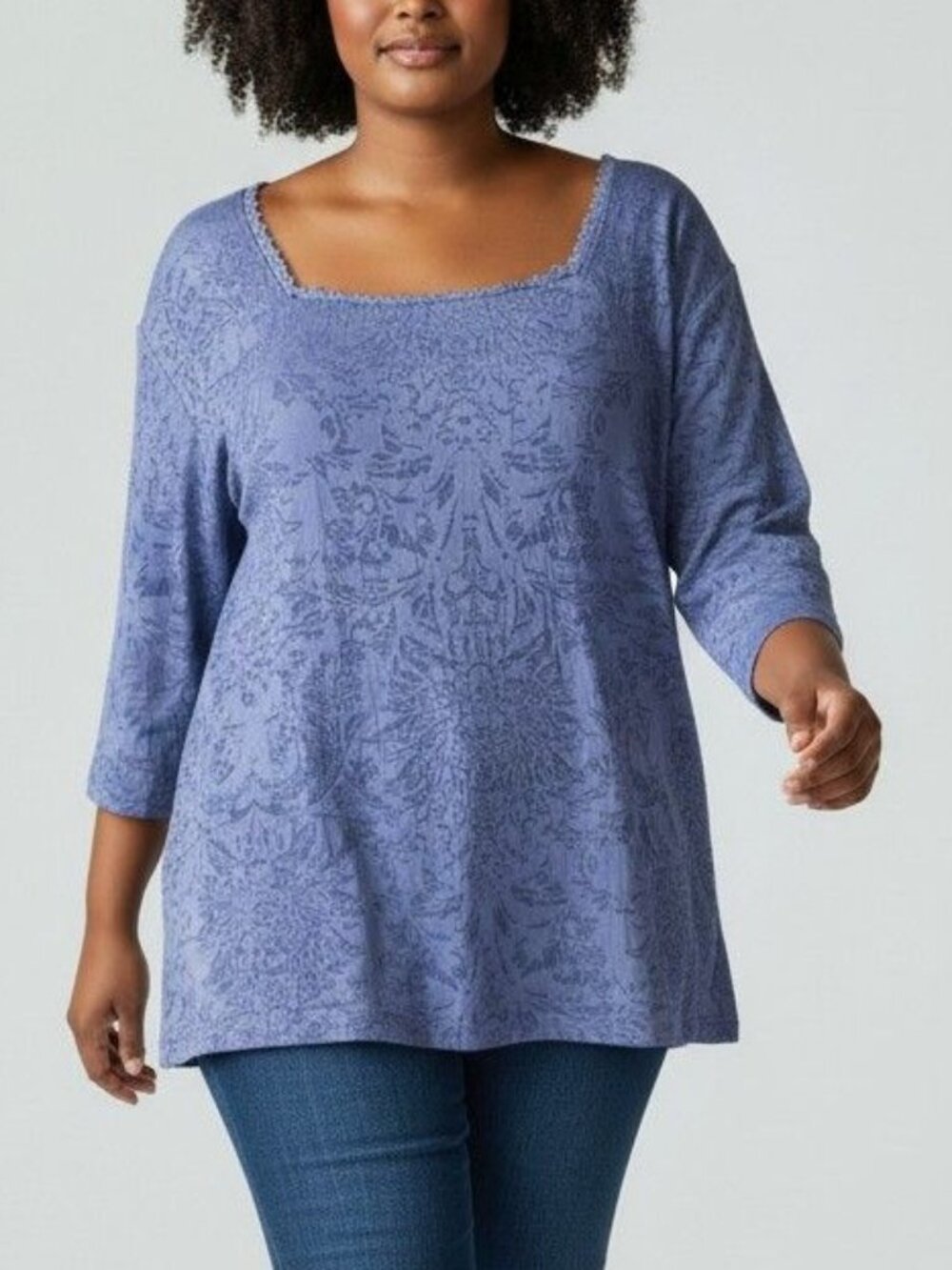 Ophelia Roe Square Neck Plus Size Top